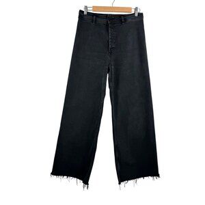 Zara Marine straight leg jeans high waist 90s money distressed sz 8